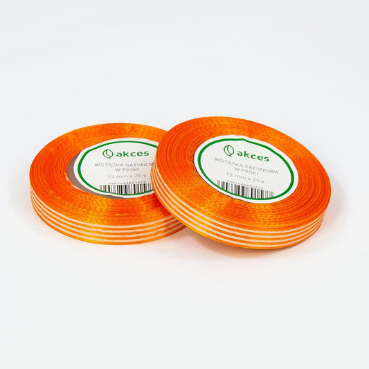 Oranssi koristenauha, satiini, 12 mm