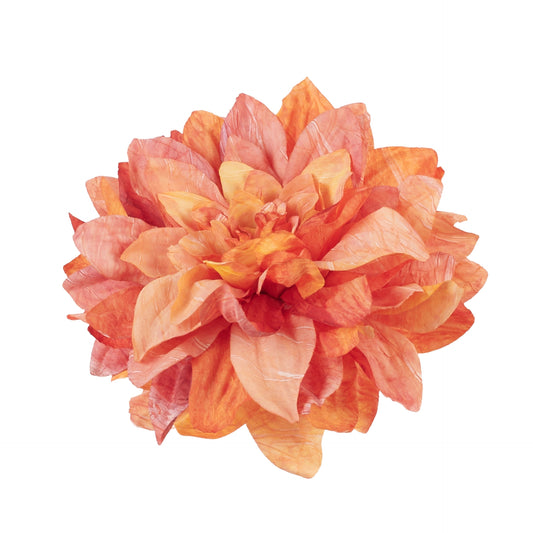 Oranssi tekodaalian kukkapää, 14 cm