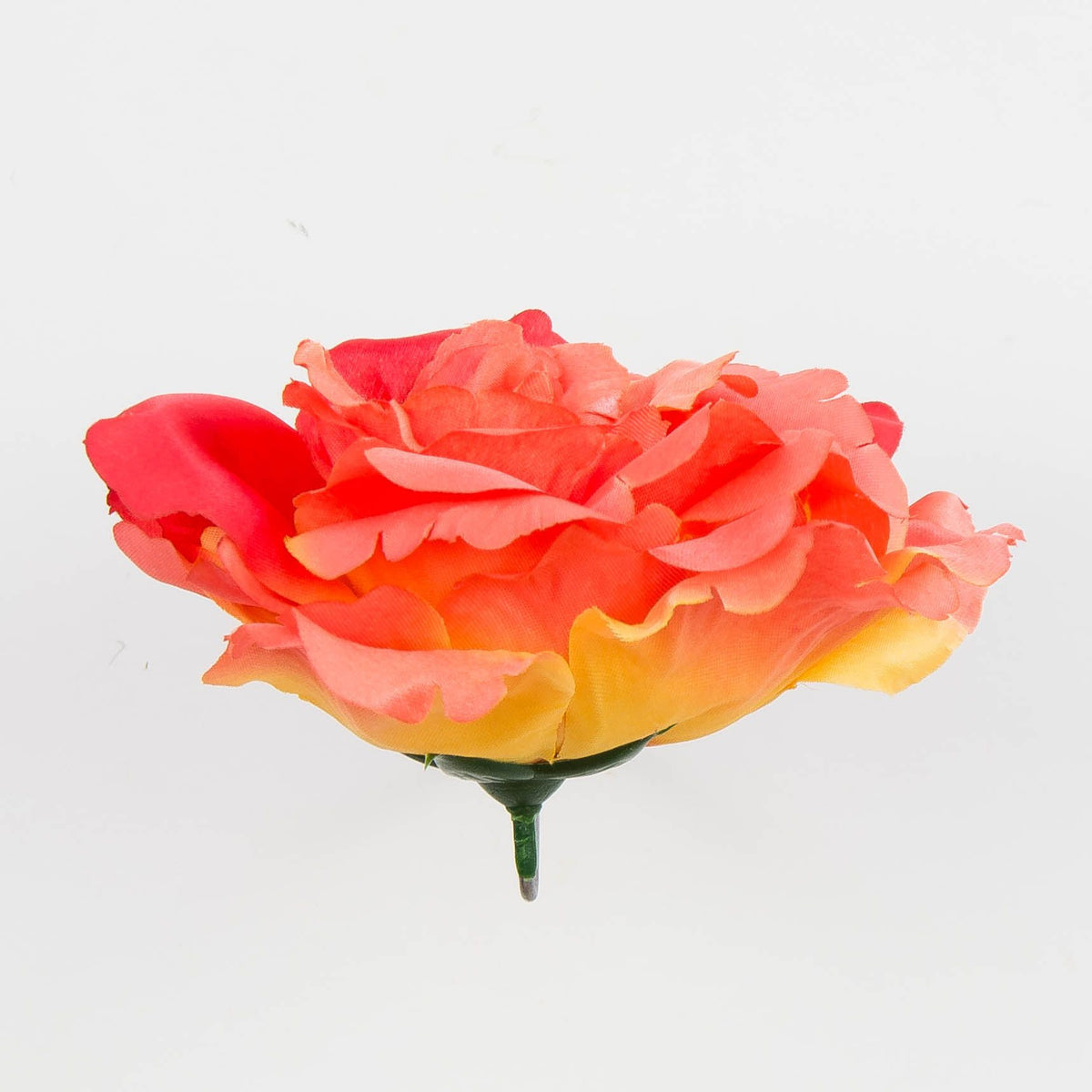 Oranssi tekoruusun kukkapää, 9.5 cm, 12 kpl