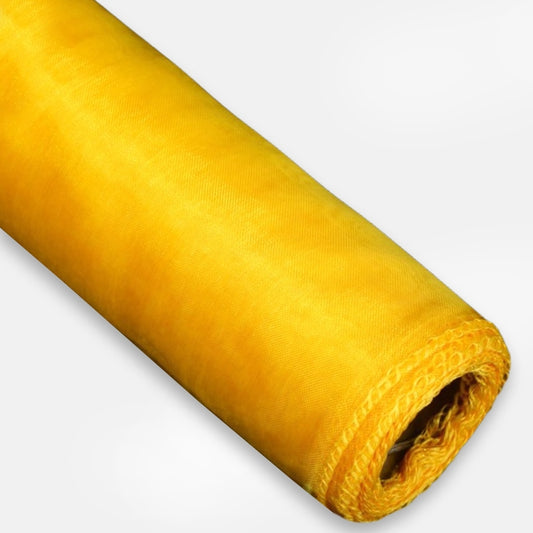 Tumekollane organza kangas 40 cm x 823 cm - Kunstlilled