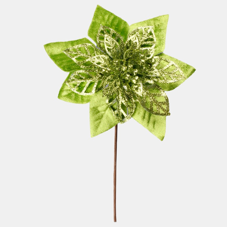 Heleroheline sädelev jõulutäht kunstlill 24 cm - Kunstlilled