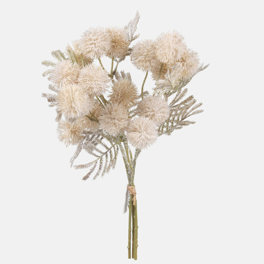 Kreemivärvi lumelille ohakas kunstlillekimp 33 cm - Kunstlilled