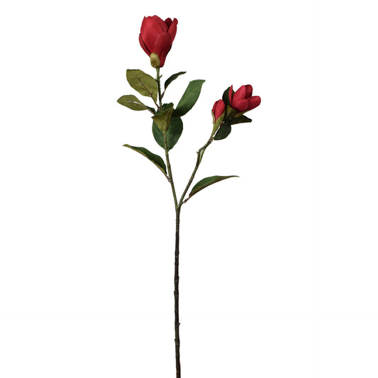 Punainen magnolia – tekokukka, 82 cm