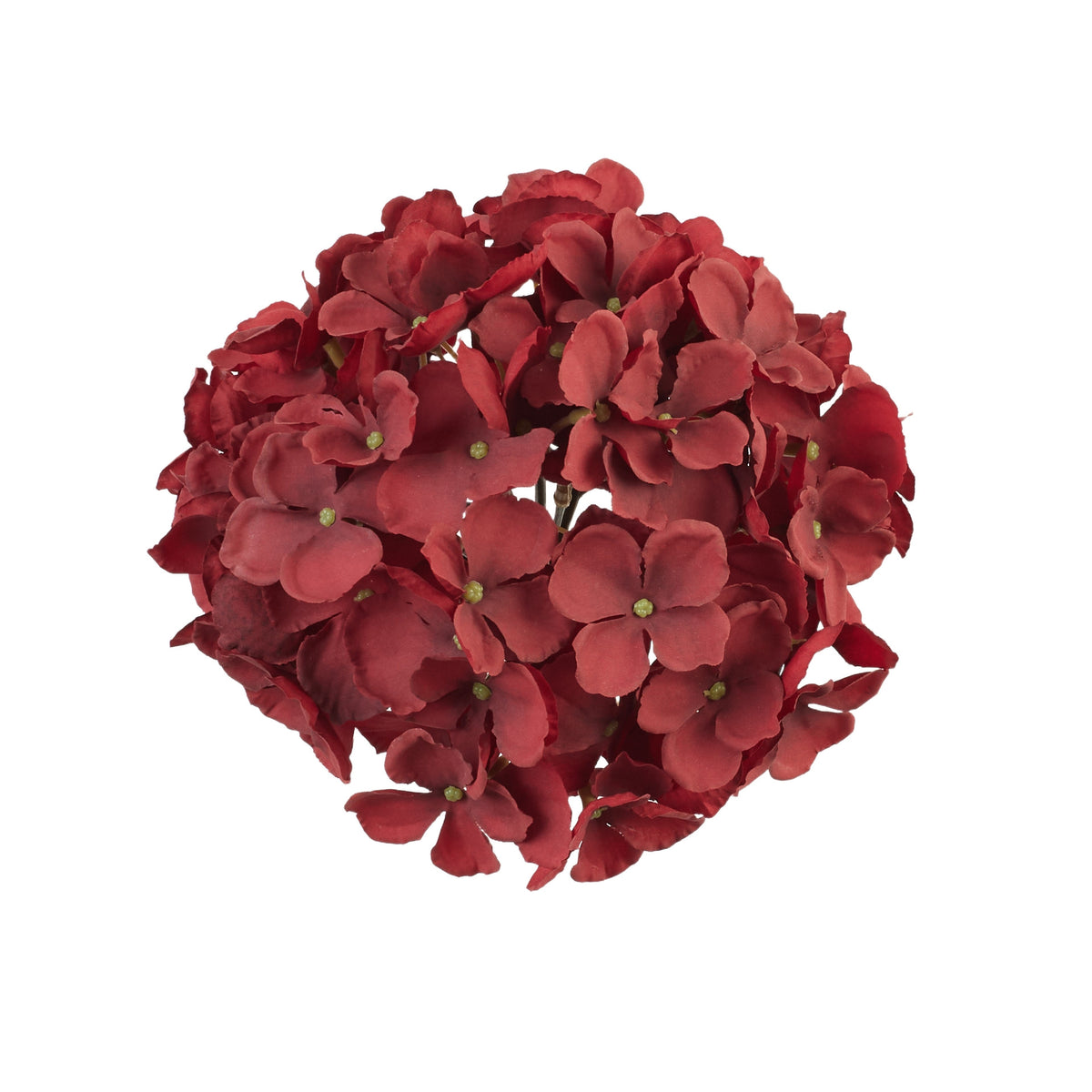 Punainen tekohortensian kukkapää, 19 cm