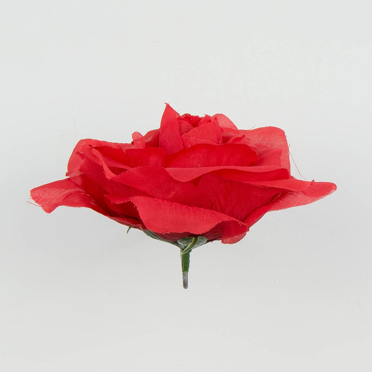 Punainen tekoruusun kukkapää, 7 cm, 12 kpl