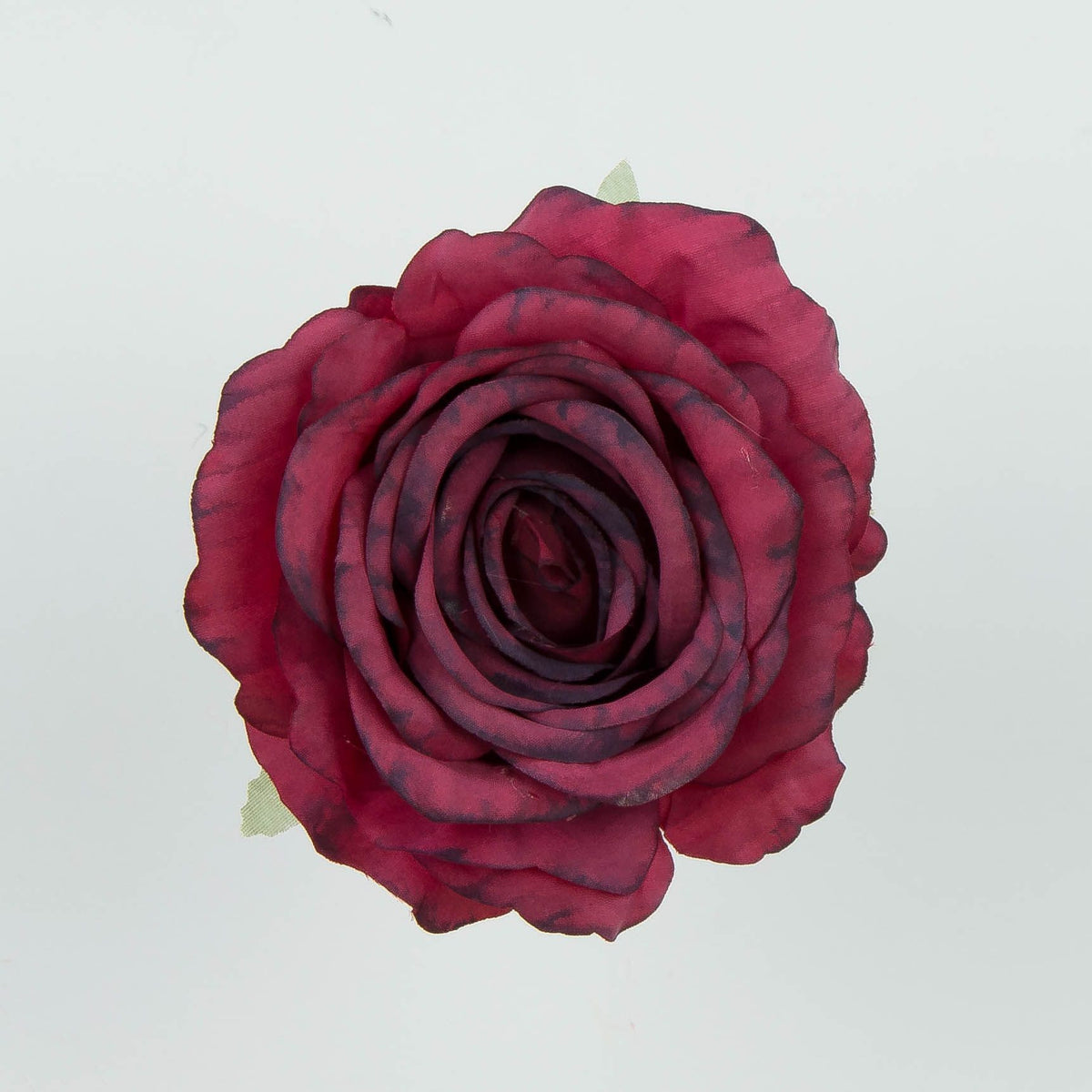 Punainen tekoruusun kukkapää, 9 cm