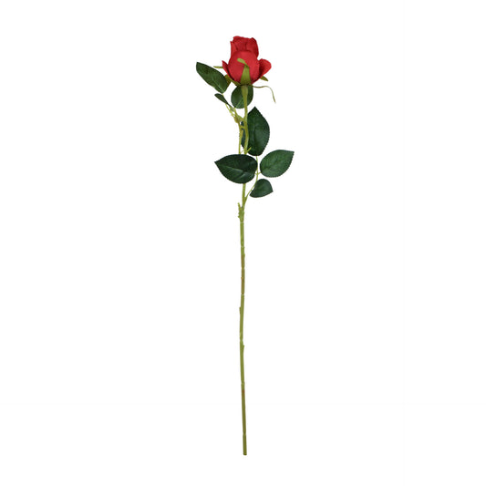 Punainen tekoruusun kukkavarsi, 67 cm
