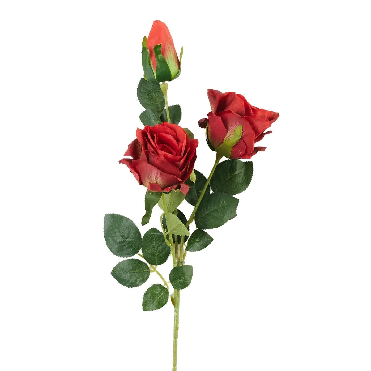 Punainen tekoruusun kukkavarsi, 84 cm