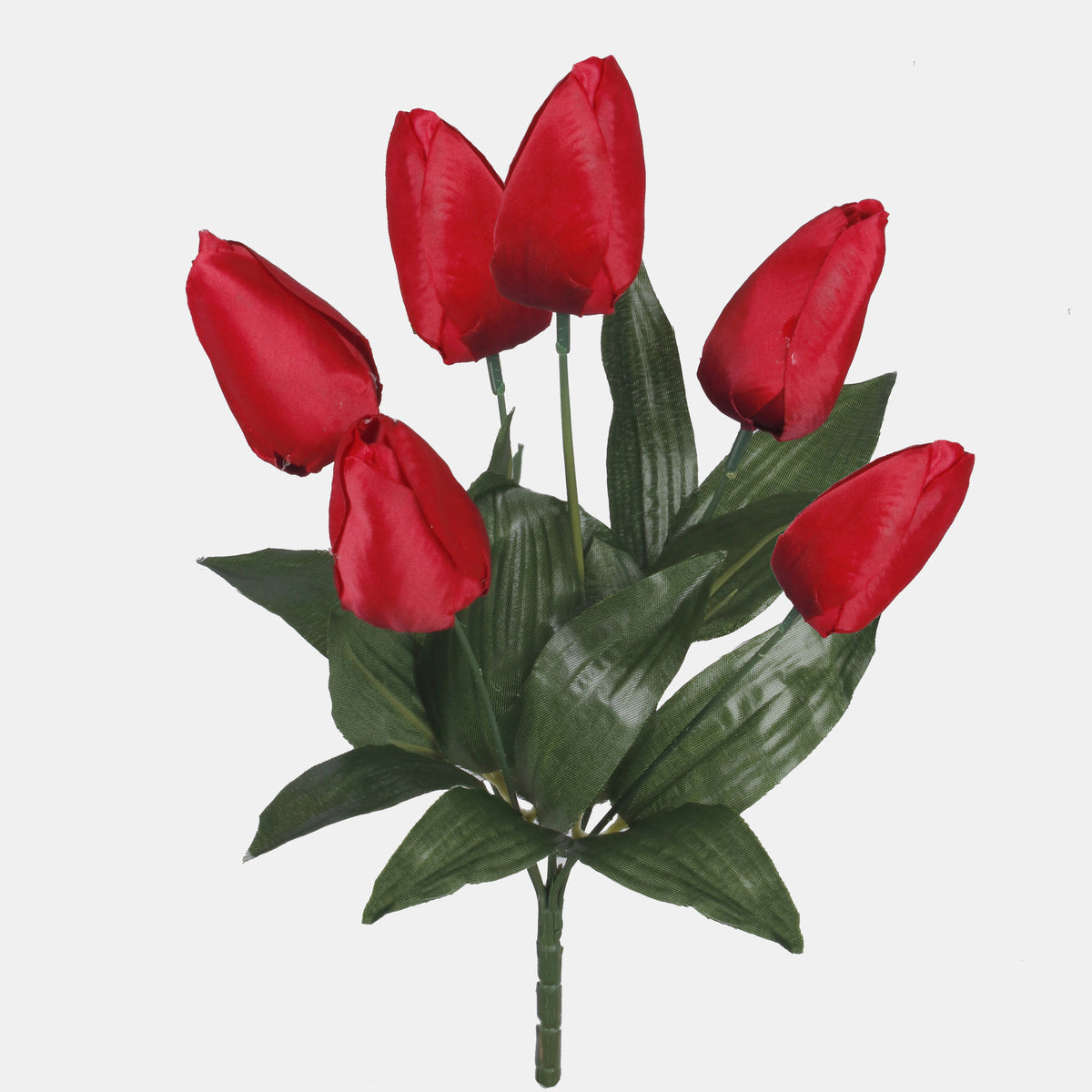 Punainen tekotulppaanin kimppu, 33 cm