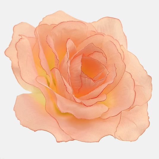 Virsikuvärvi prantsuse roosi kunstlillepea Ø13 cm - Kunstlilled