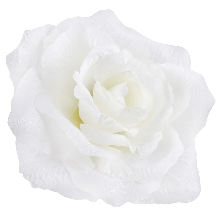 Kreemjas prantsuse roosi kunstlillepea 13 cm - Kunstlilled