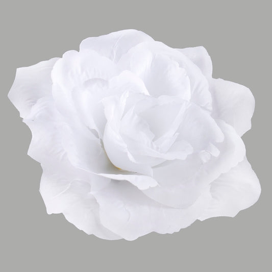 Valge Prantsuse roosi kunstlillepea 13 cm - Kunstlilled