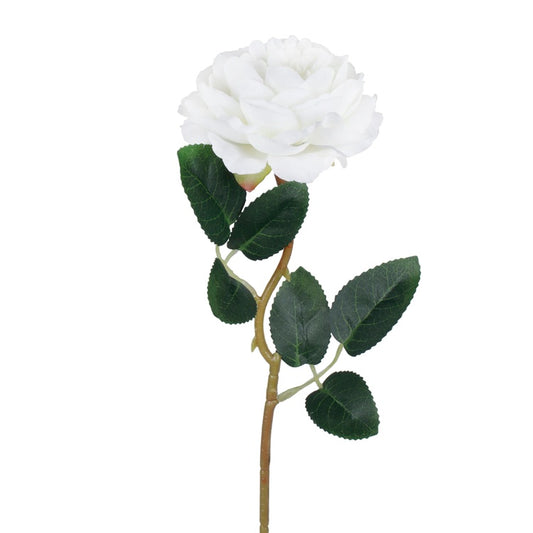Kreemivärvi kunstroos 43 cm - Kunstlilled