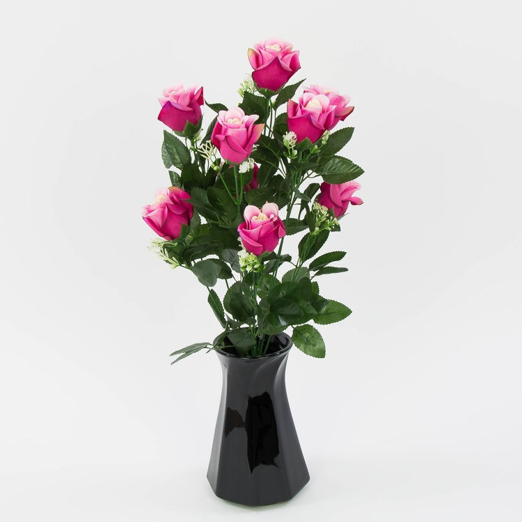 Roosa roosi kunstlillekimp 51 cm - Kunstlilled