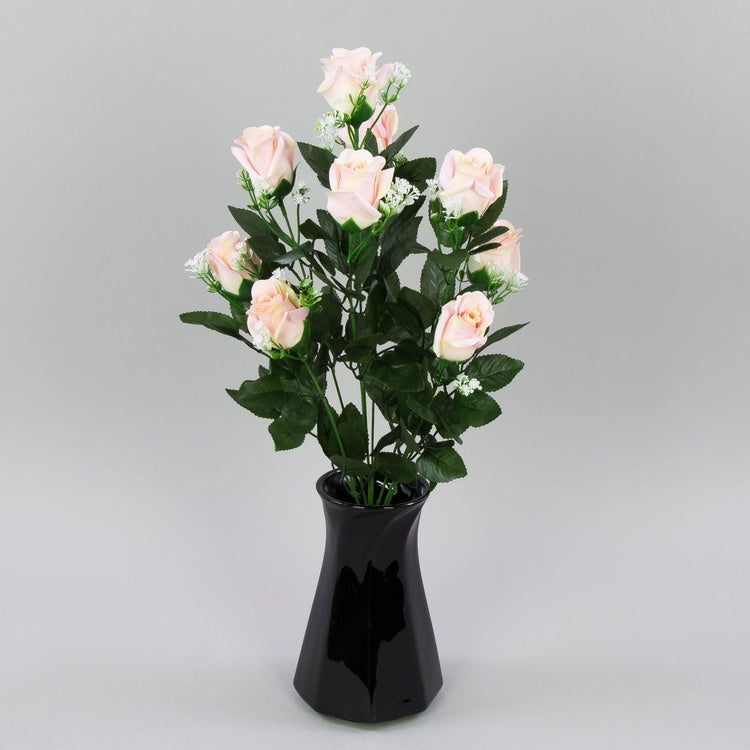 Kunstroosibukett roosa-helekollane 51 cm - Kunstlilled
