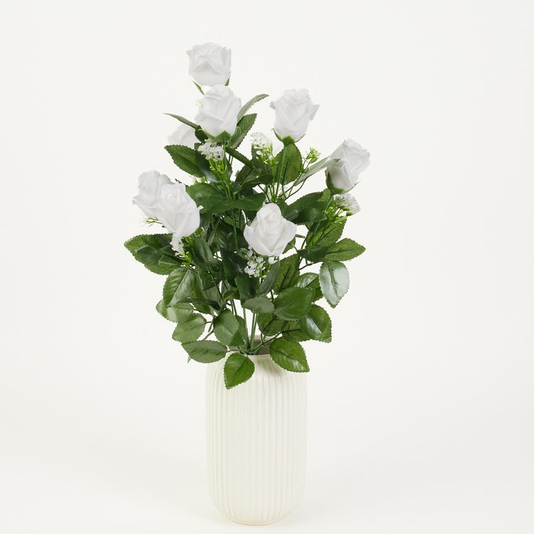 Valge roosi kimp 51 cm - Kunstlilled