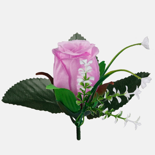 Lilla roosipung ja marli lill kunstlillepea 6 cm - Kunstlilled