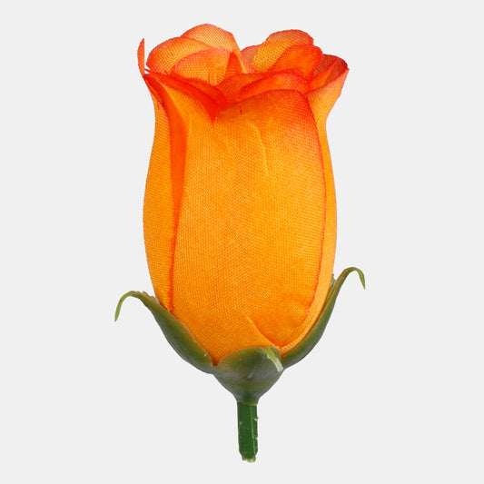 Oranžikaspunase tipuga roosinupu kunstlillepea 6 cm - Kunstlilled