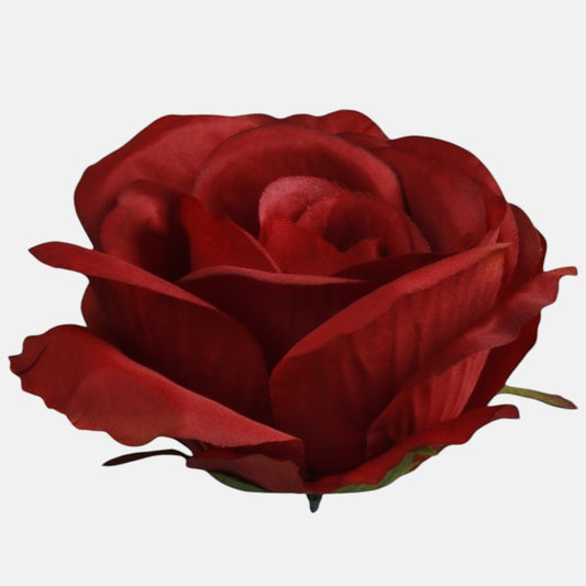 Oranž kunstroosi õiepea 8 cm - Kunstlilled