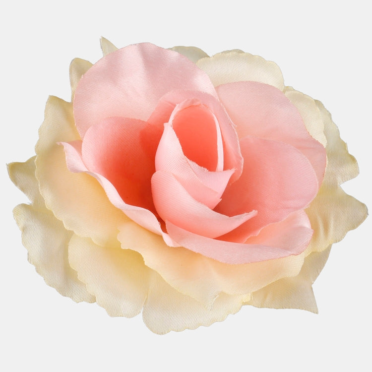 Kunstlillepea roos kollane-lõhepunane 11 cm - Kunstlilled