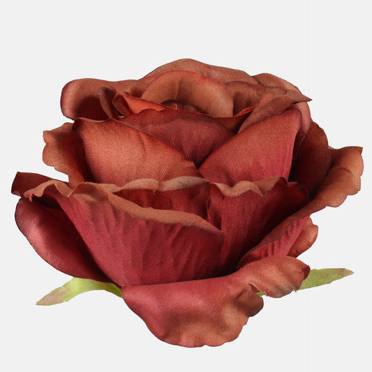 Ruskea tekoruusun kukkapää, 12 cm