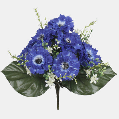 Sininen ruiskaunokki – tekokukkakimppu, 37 cm