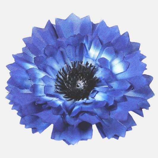 Sininen ruiskaunokki – tekokukkapää, 8 cm