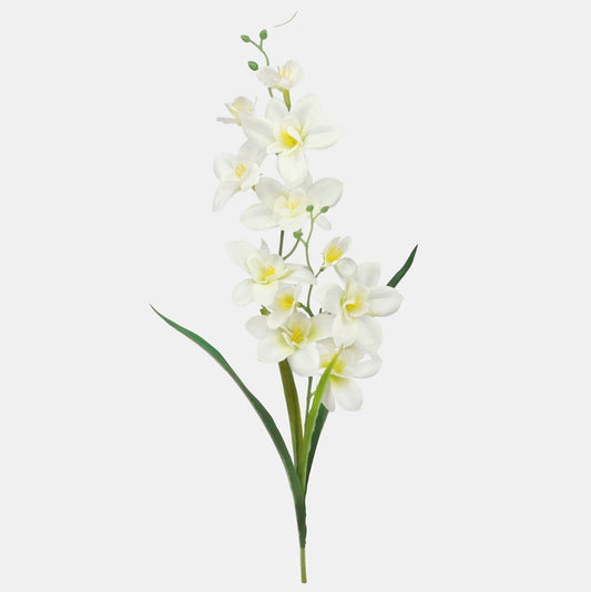 Kreemjas satiin orhidee kunstlill 50 cm - Kunstlilled