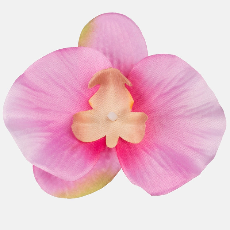 Roosa satiinist orhidee kunstlillepea Ø12 cm - Kunstlilled