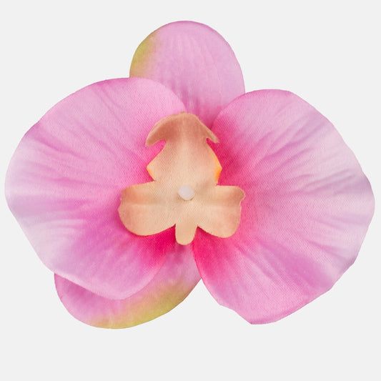 Roosa satiinist orhidee kunstlillepea Ø12 cm - Kunstlilled