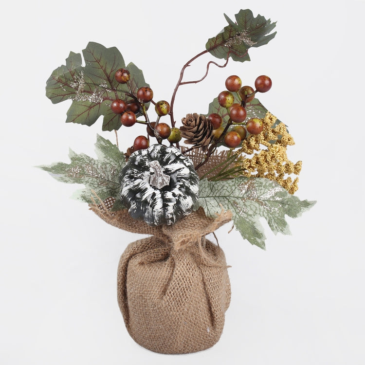 Sügiskõrvitsaseade tumeroheline 26 cm - Kunstlilled