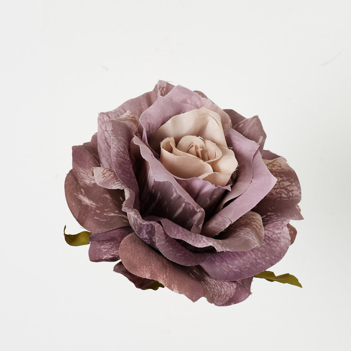 Syksyinen beige tekoruusun kukkapää, 7 cm