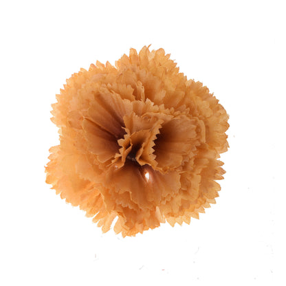 Syksyinen keltainen tekoneilikan kukkapää, 9 cm