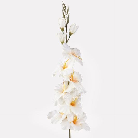 Syksyinen kerma gladiolus – tekokukka, satiini, 78 cm