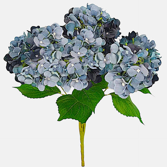 Syksyinen sininen tekohortensian kimppu, 50 cm