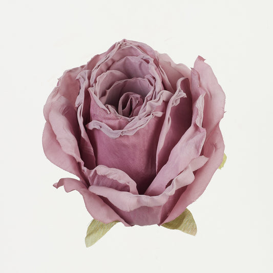 Syksyinen violetti tekoruusun kukkapää, 6.5 cm