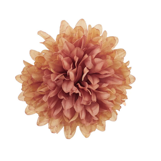 Tumma beige tekokrysanteemin kukkapää, 13 cm