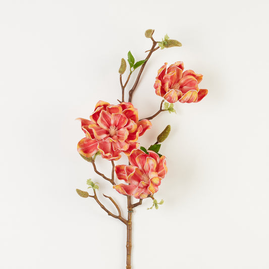 Tumma lohenpunainen magnolia – tekokukka, vaahtomuovi
