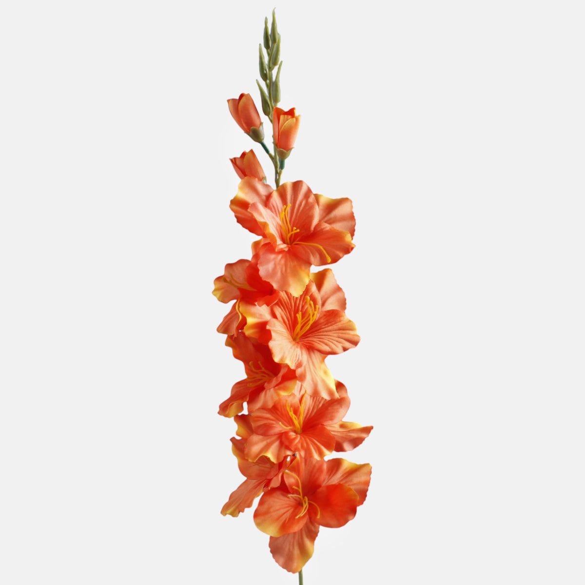 Tumma oranssi gladiolus – tekokukka, satiini, 78 cm