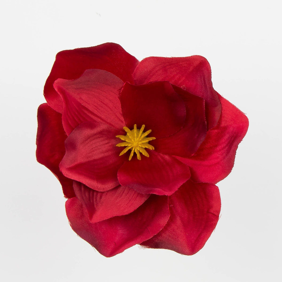 Tumma punainen magnolia – tekokukkapää, 9 cm, 12 kpl