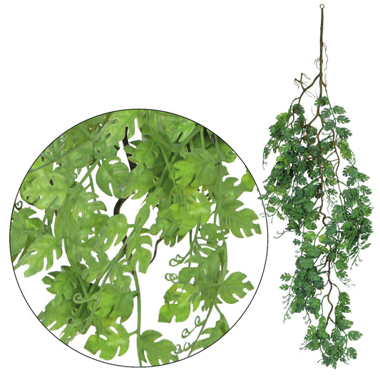 Tumma vihreä peikonlehti – tekoköynnös, 105 cm