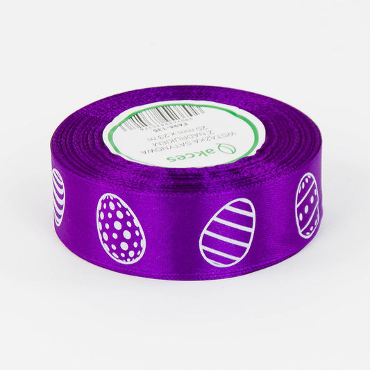Tumma violetti koristenauha, satiini, 25 mm
