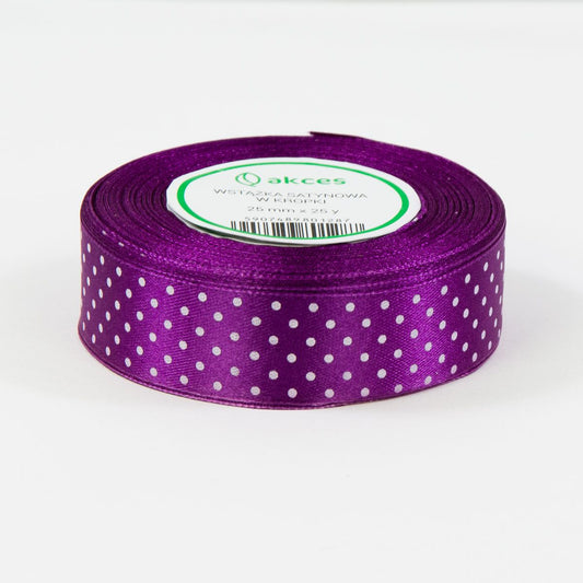 Tumma violetti koristenauha, satiini, 25 mm