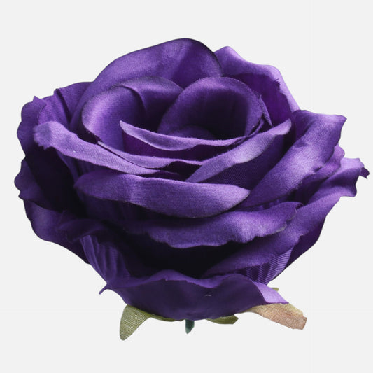 Tumma violetti tekoruusun kukkapää, 12 cm