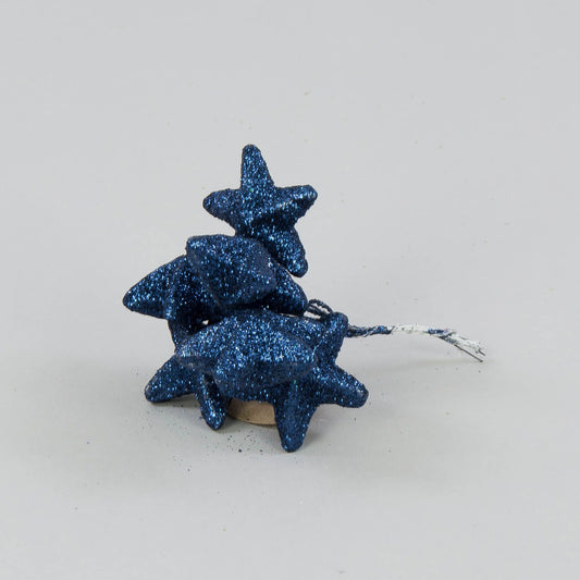Tummansininen sininen kukkalanka, 4 cm