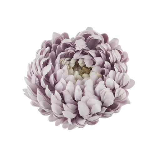 Vaalea harmaa tekokrysanteemin kukkapää, 14 cm