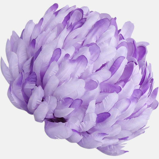 Vaalea liila tekokrysanteemin kukkapää, 15 cm
