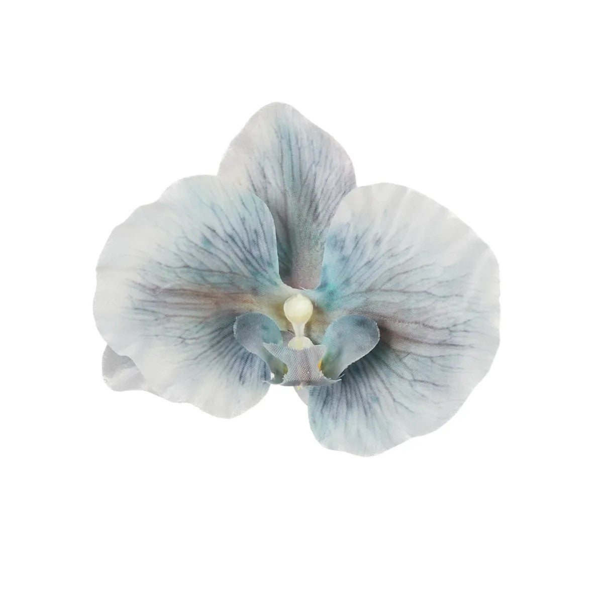 Vaalea sininen tekoorkidean kukkapää, 11.5 cm