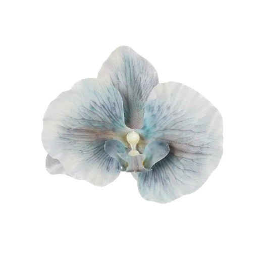 Vaalea sininen tekoorkidean kukkapää, 11.5 cm