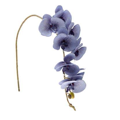 Vaalea sininen tekoorkidean kukkavarsi, satiini, 92 cm
